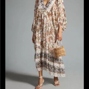 Anthropologie floral Bohemian Maxi Dress